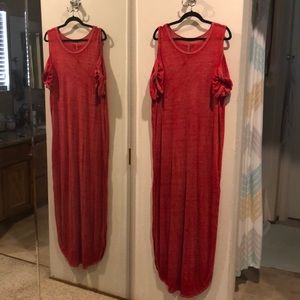 FREE PEOPLE We The Free Cold Shoulder Maxi Dress